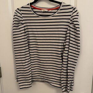 Boden Imogen Breton Pullover Puff Sleeve Striped (Size:  16/18 ; XL)